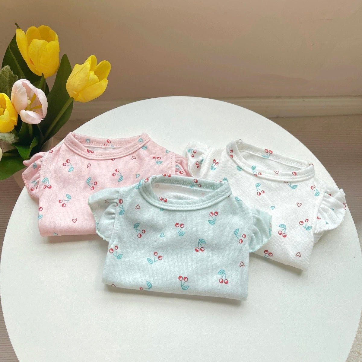 Cherry Ruffled Sleeves Dog Cat Vest