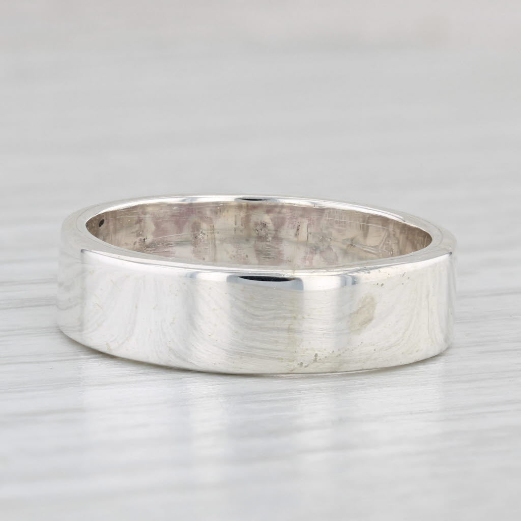 Native American Scott Skeet Patterned Ring Sterling Silver 14k Gold Band