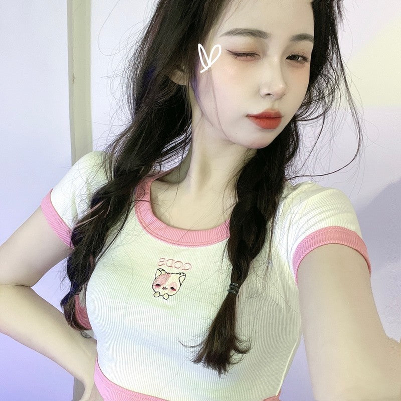Cute short T -shirt  KF81134