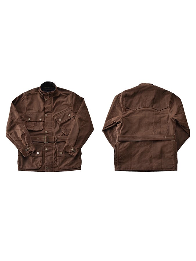 Men's Vintage Western Style Mid-Length Waxed Jacket