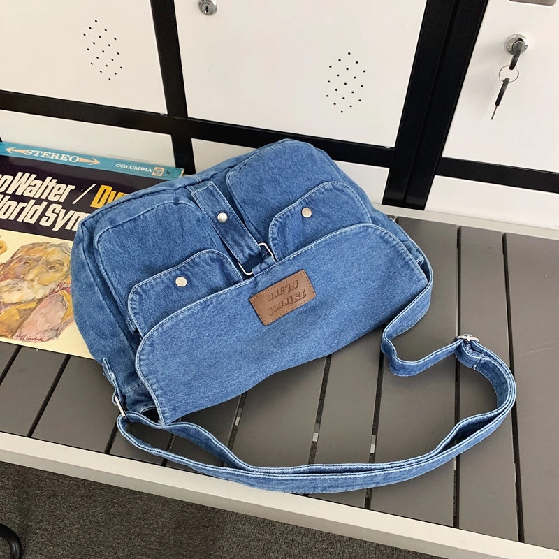 Women's Medium All Seasons Denim Classic Style Shoulder Bag