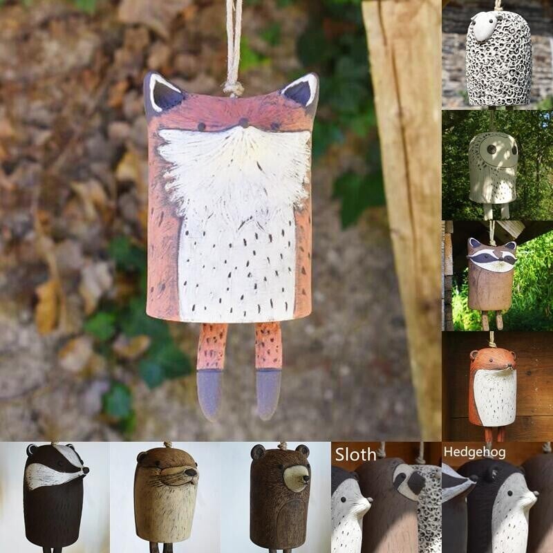 Beautiful Rustic Animal Wind Chimes .Boho Handmade Garden Decor Gift