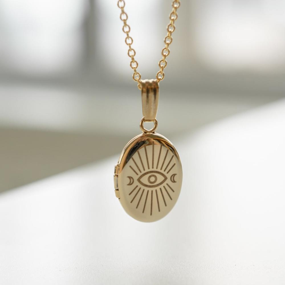 Vintage Retro Geometric Moon Star Copper Necklaces