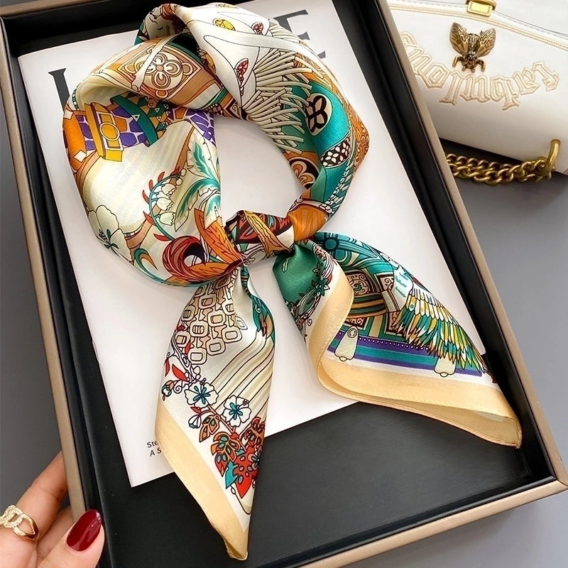 Women's Elegant Animal Silk Silk Scarf