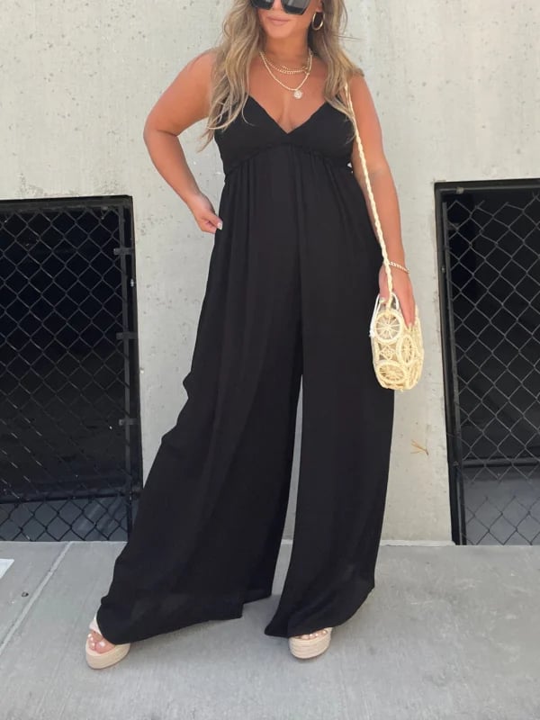 🔥 July Big Sales Save 49% OFF🔥V-Neck Effortless Wide Leg Jumpsuit