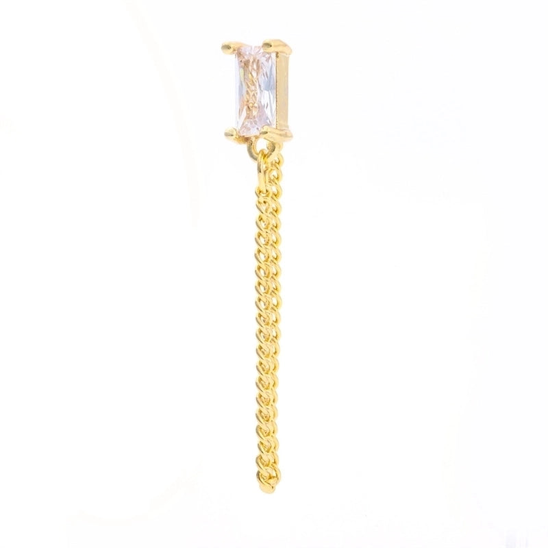 Ear Cartilage Rings & Studs Minimalist Geometric Brass Gem