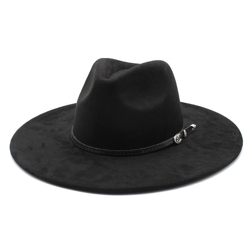 Women's Vintage Style Baroque Style Ethnic Style Solid Color Big Eaves Fedora Hat