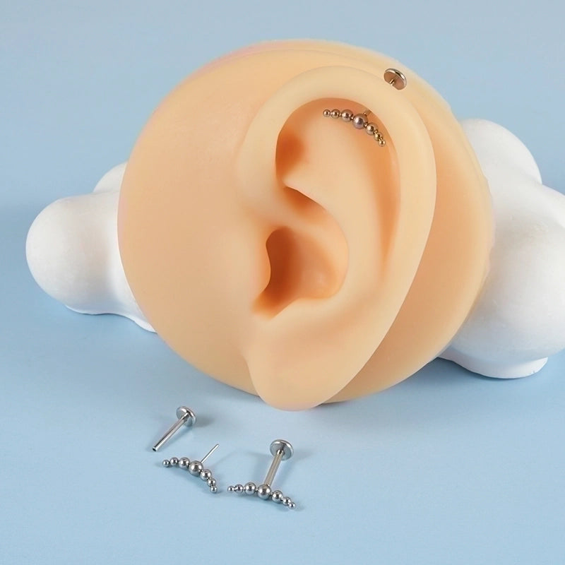 1 Piece Ear Cartilage Rings & Studs Elegant Minimalist Artistic Solid Color 304 Stainless Steel Plating 18K Gold Plated