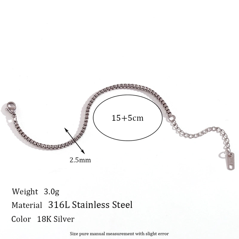 Minimalist Classic Style Oval 304 Stainless Steel Bracelets In Bulk