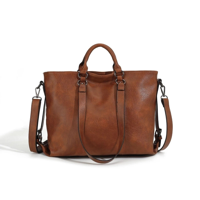 Women's Large All Seasons Pu Leather Business Handbag