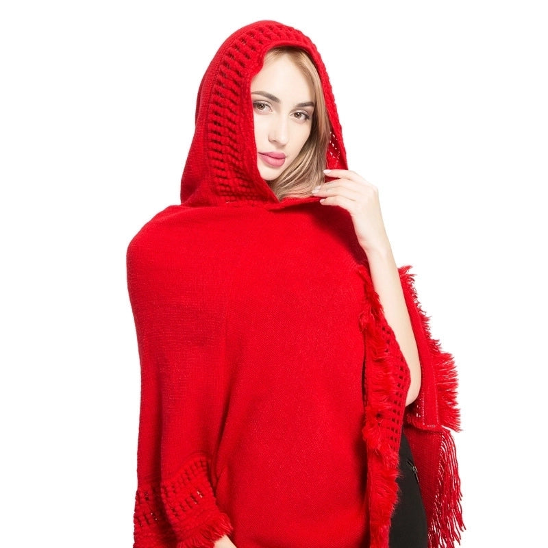 Women's Streetwear Solid Color Imitation Cashmere Tassel Shawls