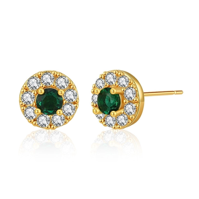 1 Pair Sweet Minimalist Moon Heart Shape Plating Inlay Copper Zircon Ear Studs