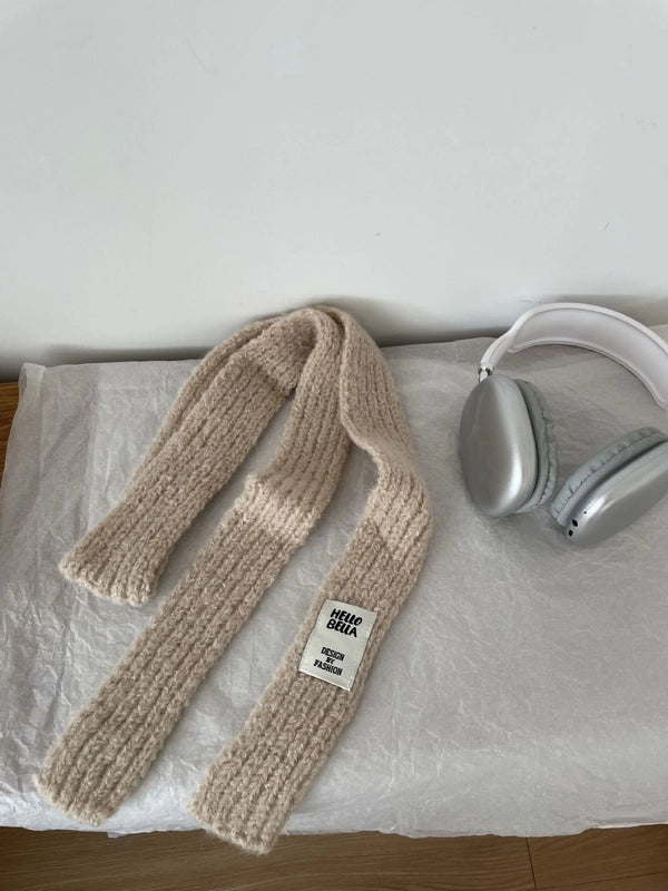 Women's Minimalist Solid Color Acrylic Scarf