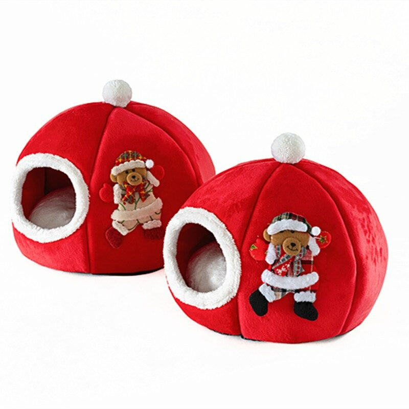 Warm Semi-Closed Pet Bed