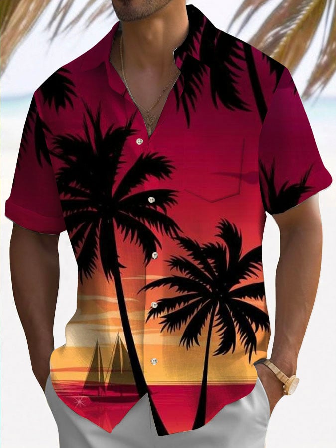 Hawaii Vacation Short Sleeve Pocket Shirt