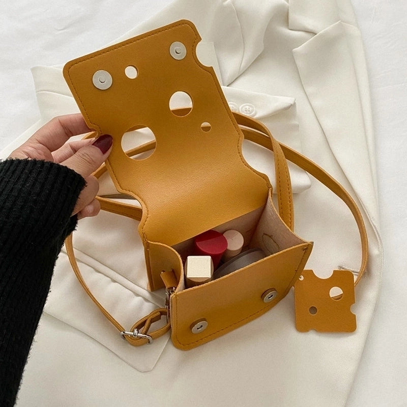 Women's All Seasons Pu Leather Food Cute Square Open Square Bag