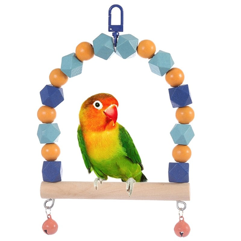 Bird Wooden Swing Parrot Toys