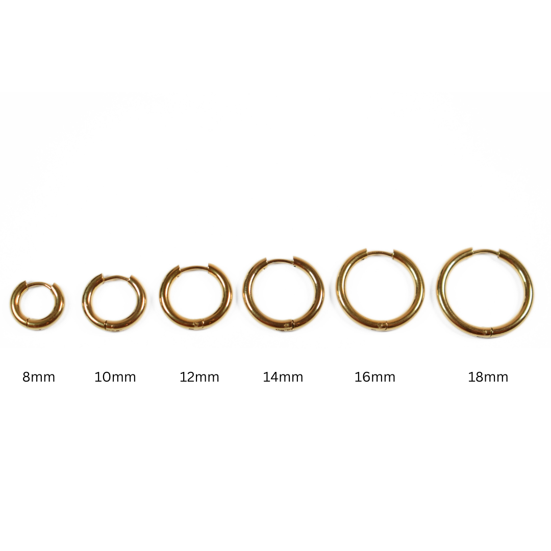 18mm Classic hoops - Gold