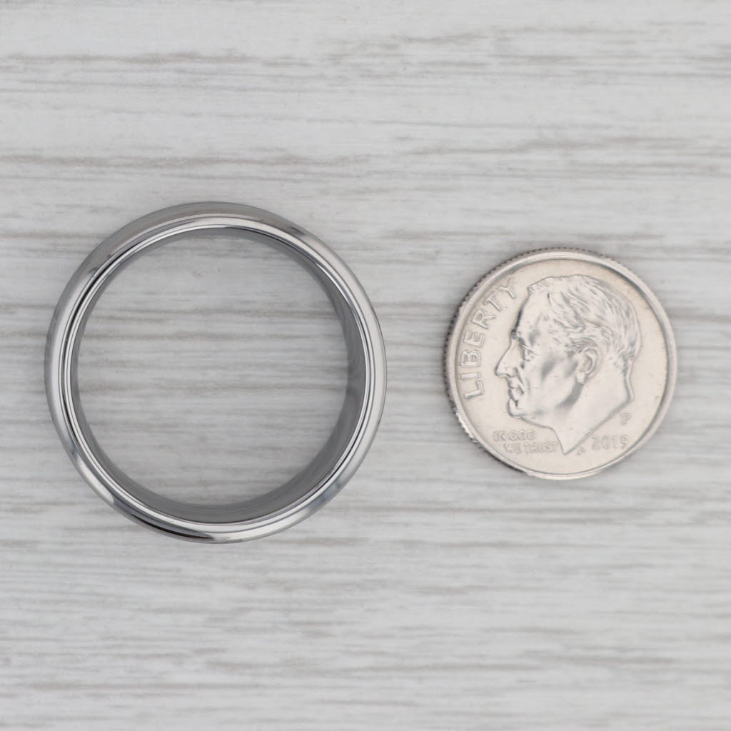 New Beveled Tungsten Carbide Ring Men's Wedding Band Size 11