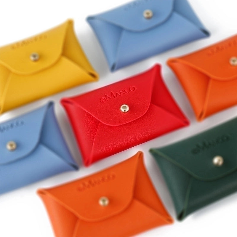 Pu Leather Red Green Blue Card Holders