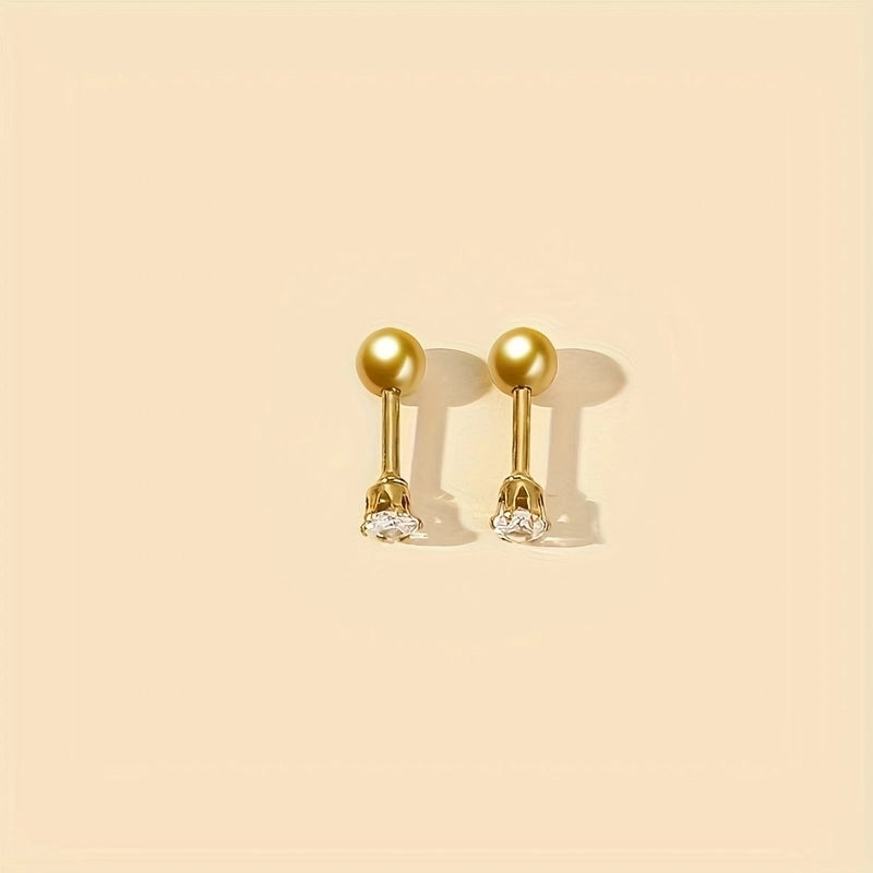 3 Pairs Minimalist Classic Style Geometric 304 Stainless Steel 18K Gold Plated Cartilage Earrings