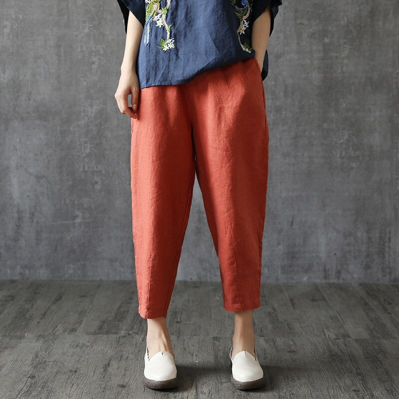 Vintage Loose Thin Fabric Cotton Harem Pants