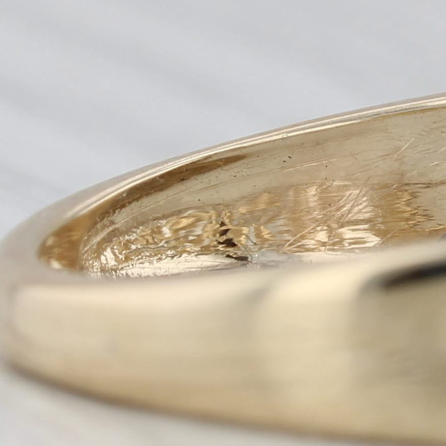 0.12ctw Diamond Linked Circles Ring 10k Yellow Gold Size 11 Band