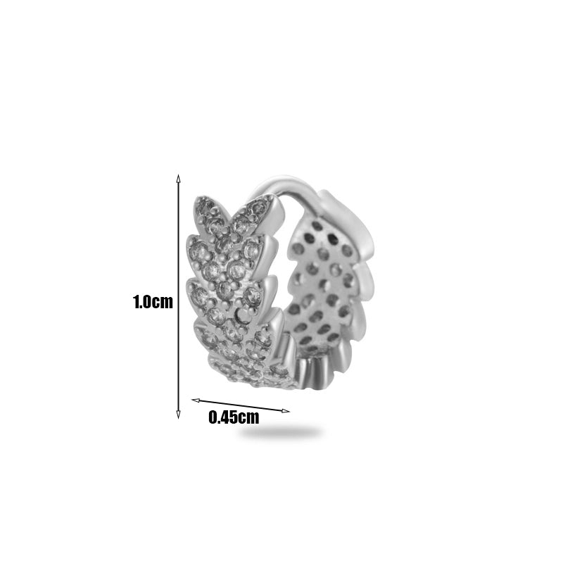 1 Piece Minimalist Classic Style Round Plating Inlay Copper Zircon 18k Gold Plated Ear Studs