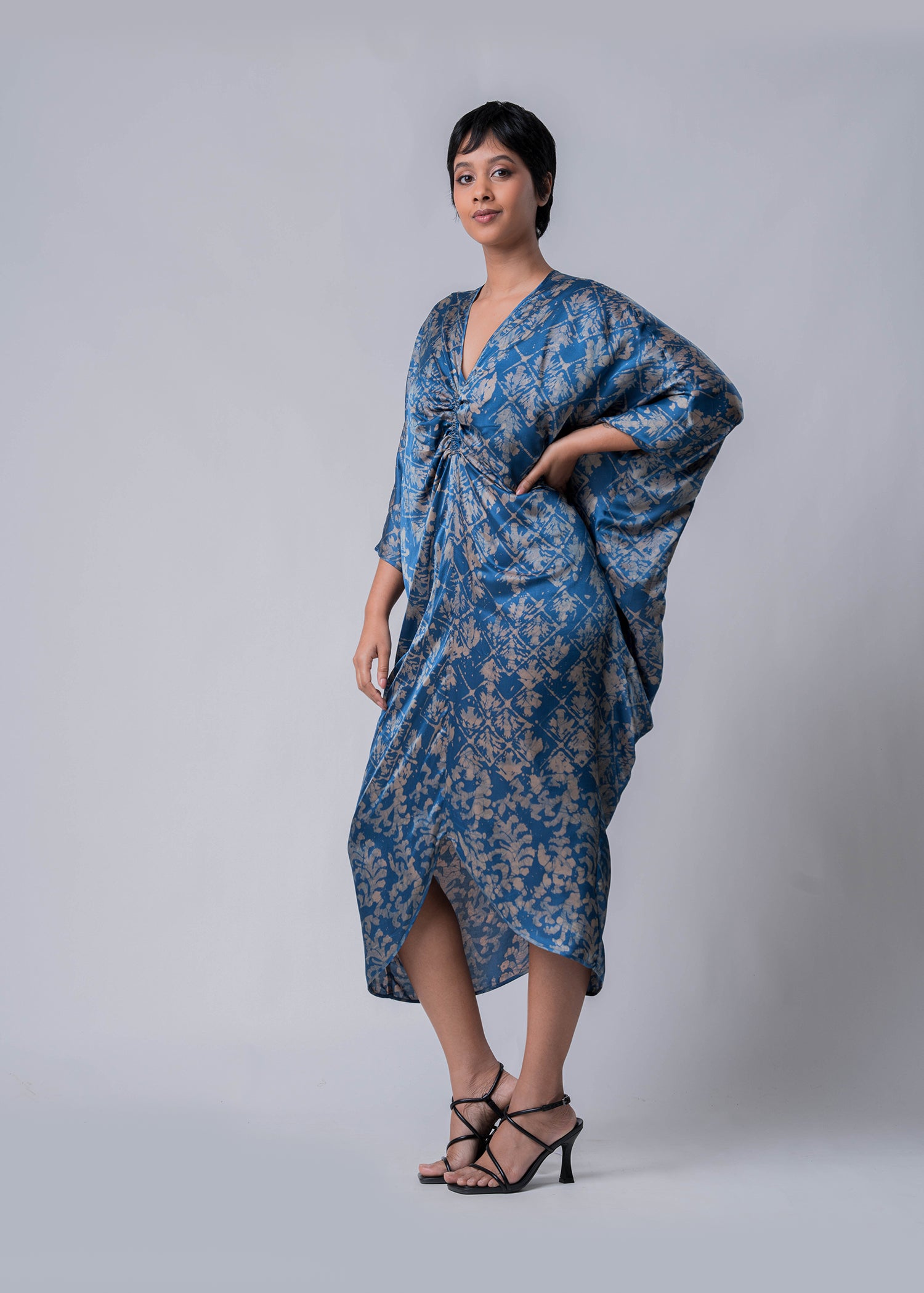 Front Rouched Kaftan Dress