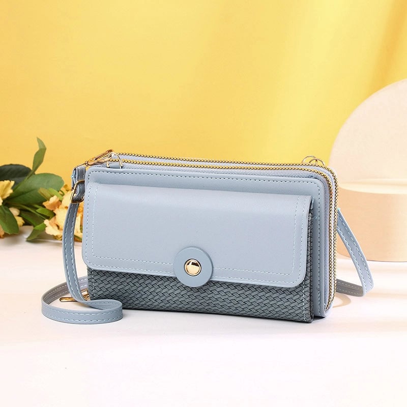 Women's Pu Leather Solid Color Basic Zipper Phone Wallets
