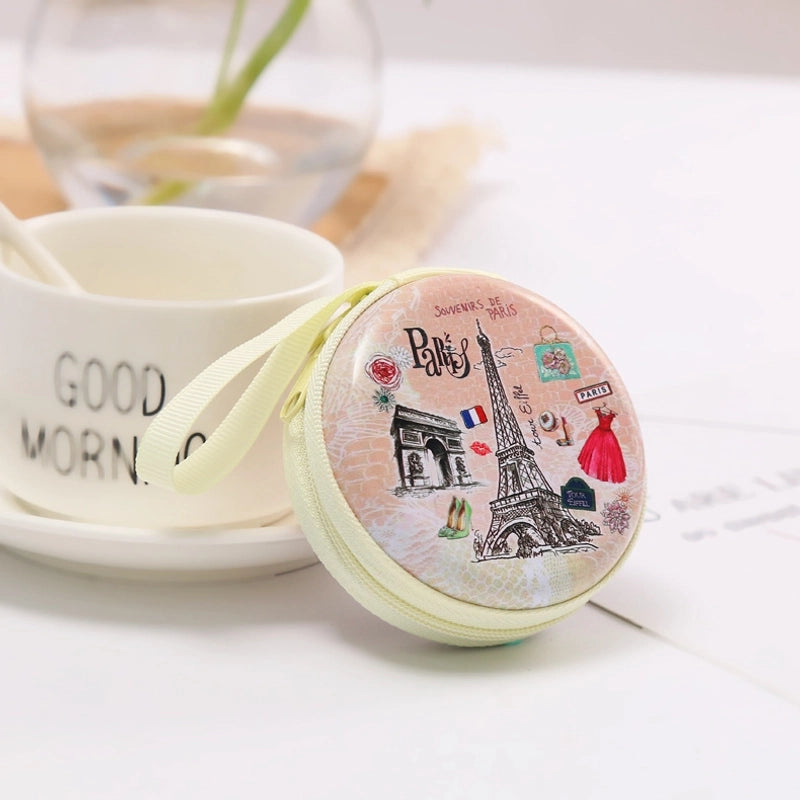 Women's Cartoon Letter Tinplate Zipper Coin Purses