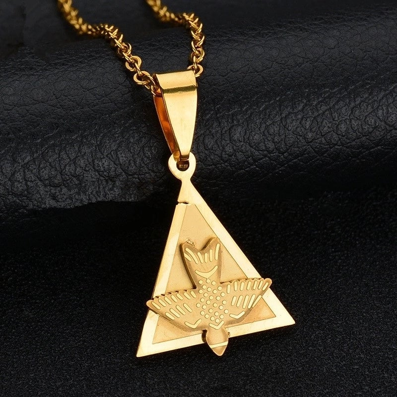 Geometric 304 Stainless Steel 18K Gold Plated Plating Stainless Steel Necklaces