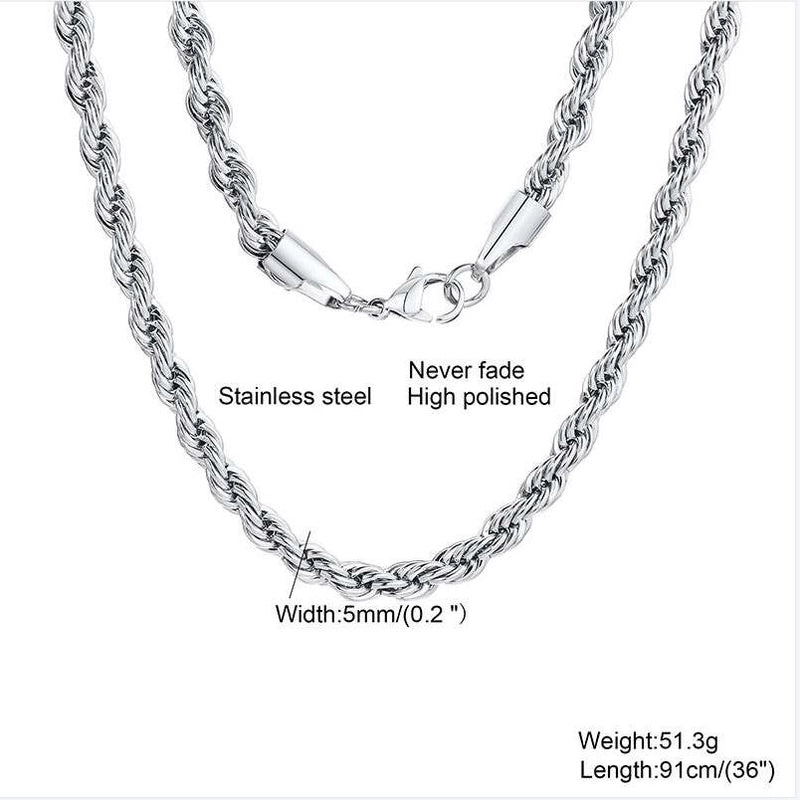 Minimalist Twist 201 Stainless Steel Plating Stainless Steel Necklaces