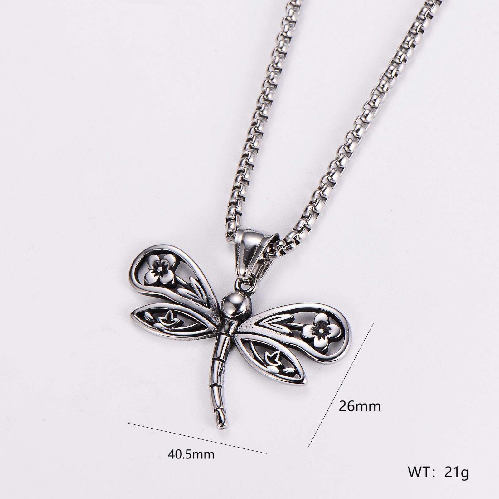 Aml Hot Selling Stainless Steel Biye Scissor Hand Football Triangle Dragonfly Accessories Pendant Necklace