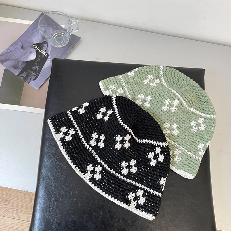 Unisex Retro Pastoral Flower Eaveless Bucket Hat