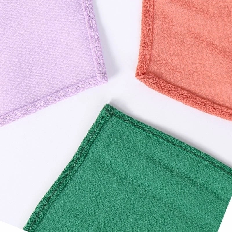 Women's Minimalist Solid Color Chiffon Cotton Linen Scarves