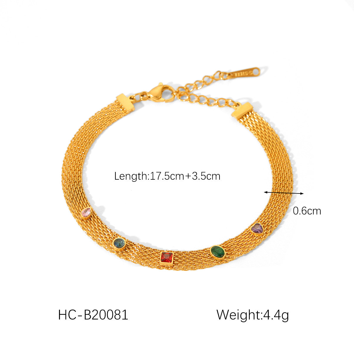 Stainless Steel Bracelet Ot Buckle Love Pearl Bracelet Female Titanium Steel Jewelry