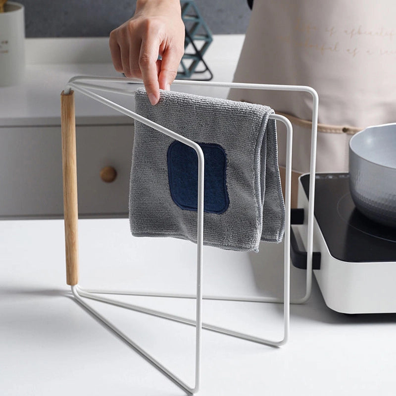 Kitchen Towel Storage Rack Countertop Lazy Drying Rack Vertical Foldable Storage Rack Hanger