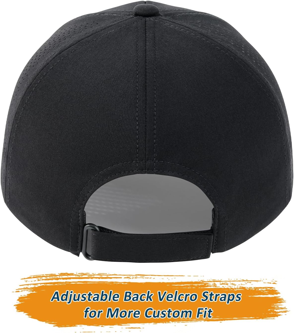 BOTVELA Men Structured Baseball Cap Side Laser Cut Vented Performance Hat for Outdoor Activities