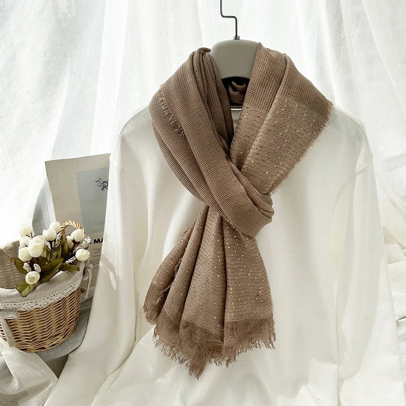 Unisex Retro Sweet Solid Color Artificial Cotton Scarf
