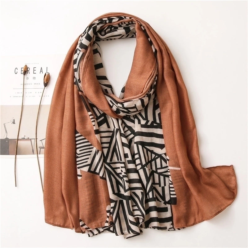 Summer Sunscreen Messy Linen Office Room Big Shawl Dual-use Versatile Thin Cotton Linen Silk Scarf