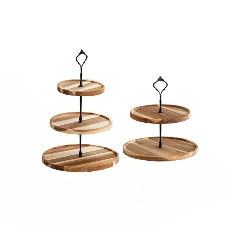 DETACHABLE CAKE STAND WOODEN EUROPEAN STYLE DESSERT HOLDER WEDDING PARTY