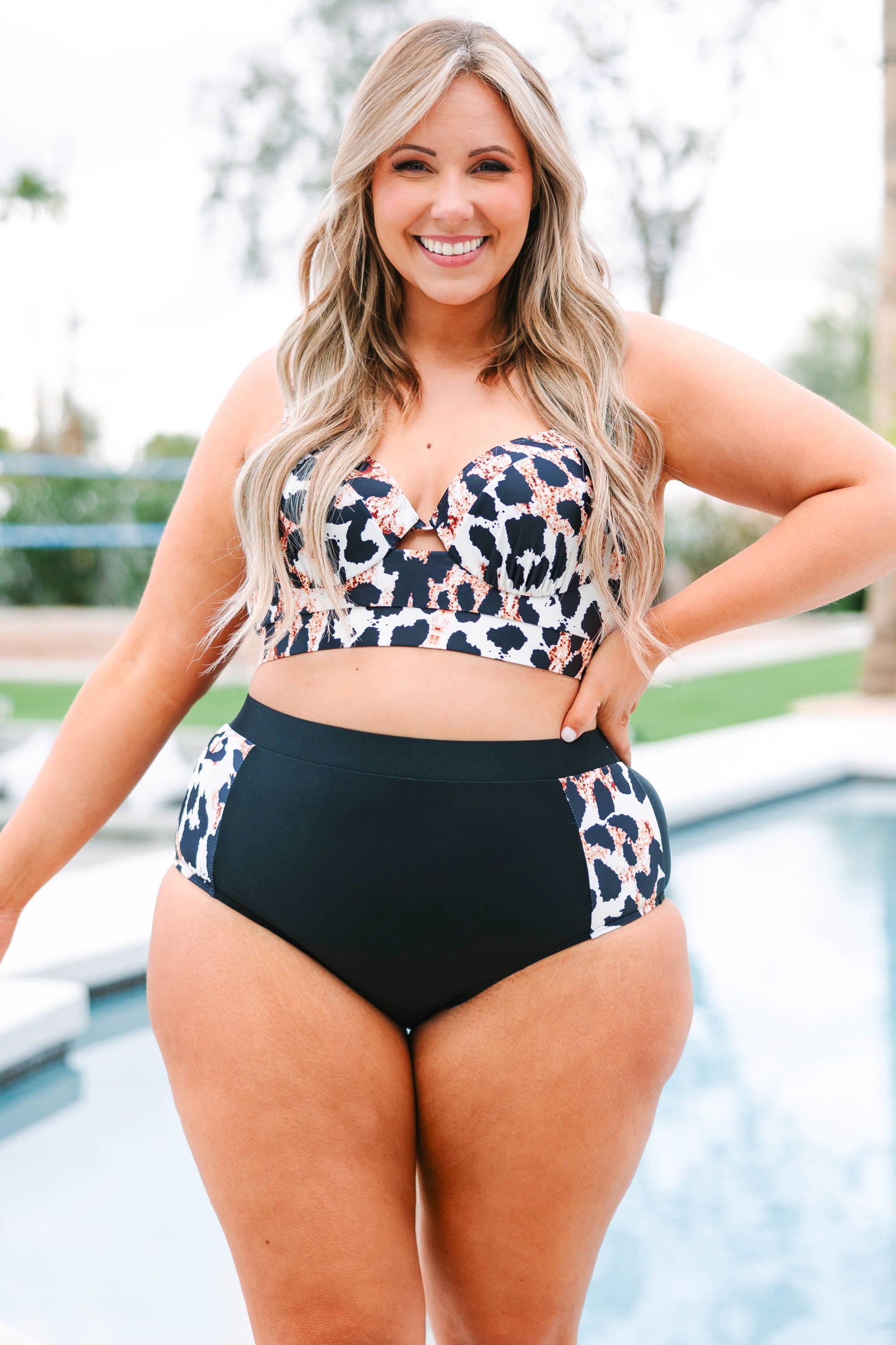 You. Me And The Sea Swim Top. Leopard