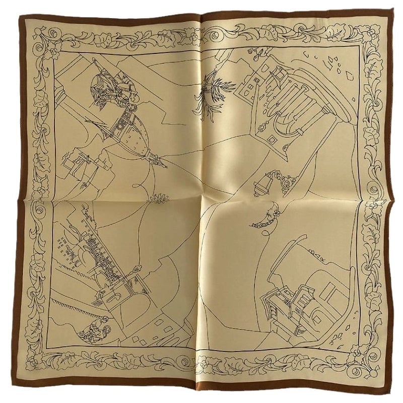 Women's Elegant Printing Silk Printing Silk Scarf
