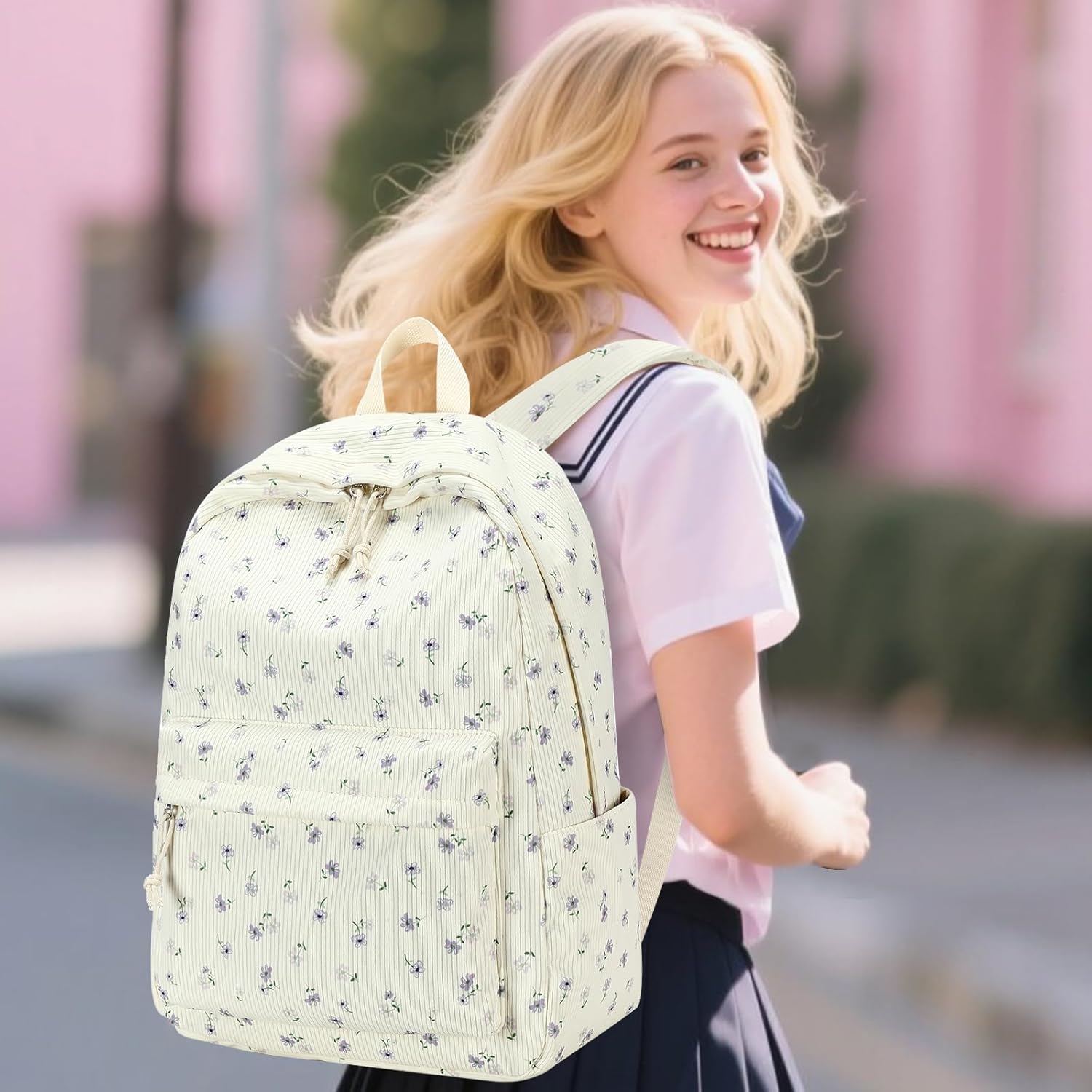Bluboon School Backpack Teens Girls Boys Kids School Book Bags with Lunch Box Pencil Bag