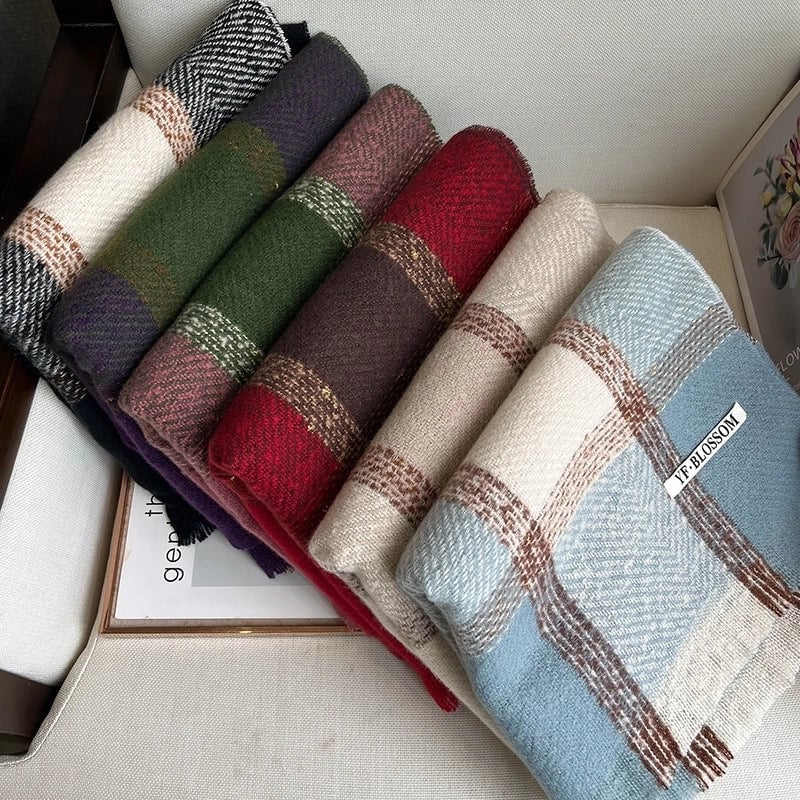 Women's Modern Style Classic Style Lattice Imitation Cashmere Acrylic Scarf