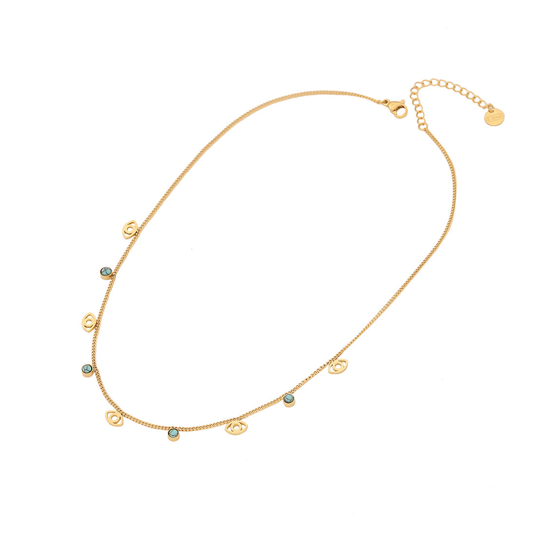 Fashion Heart Droplet Stainless Steel Electroplating Necklaces