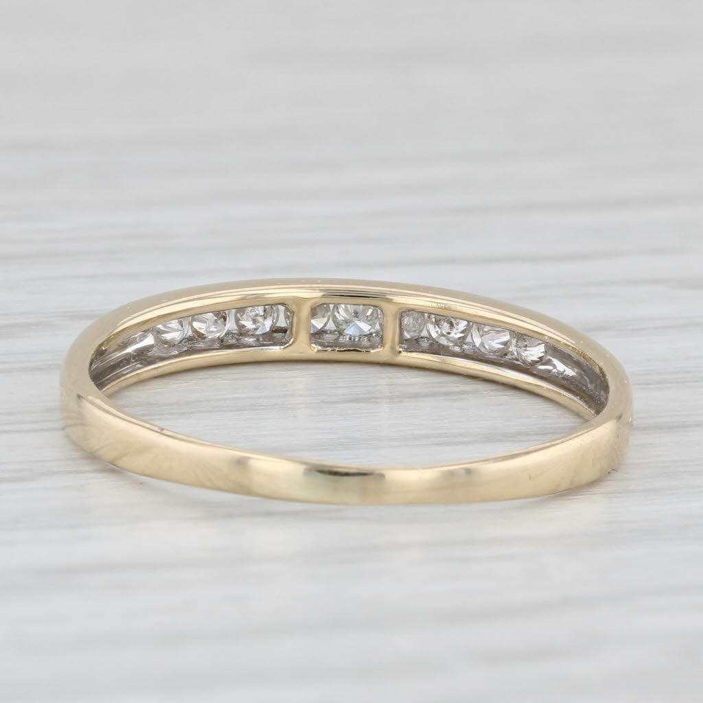 0.13ctw Diamond Wedding Band 14k Yellow Gold Size 8.25 Stackable Ring