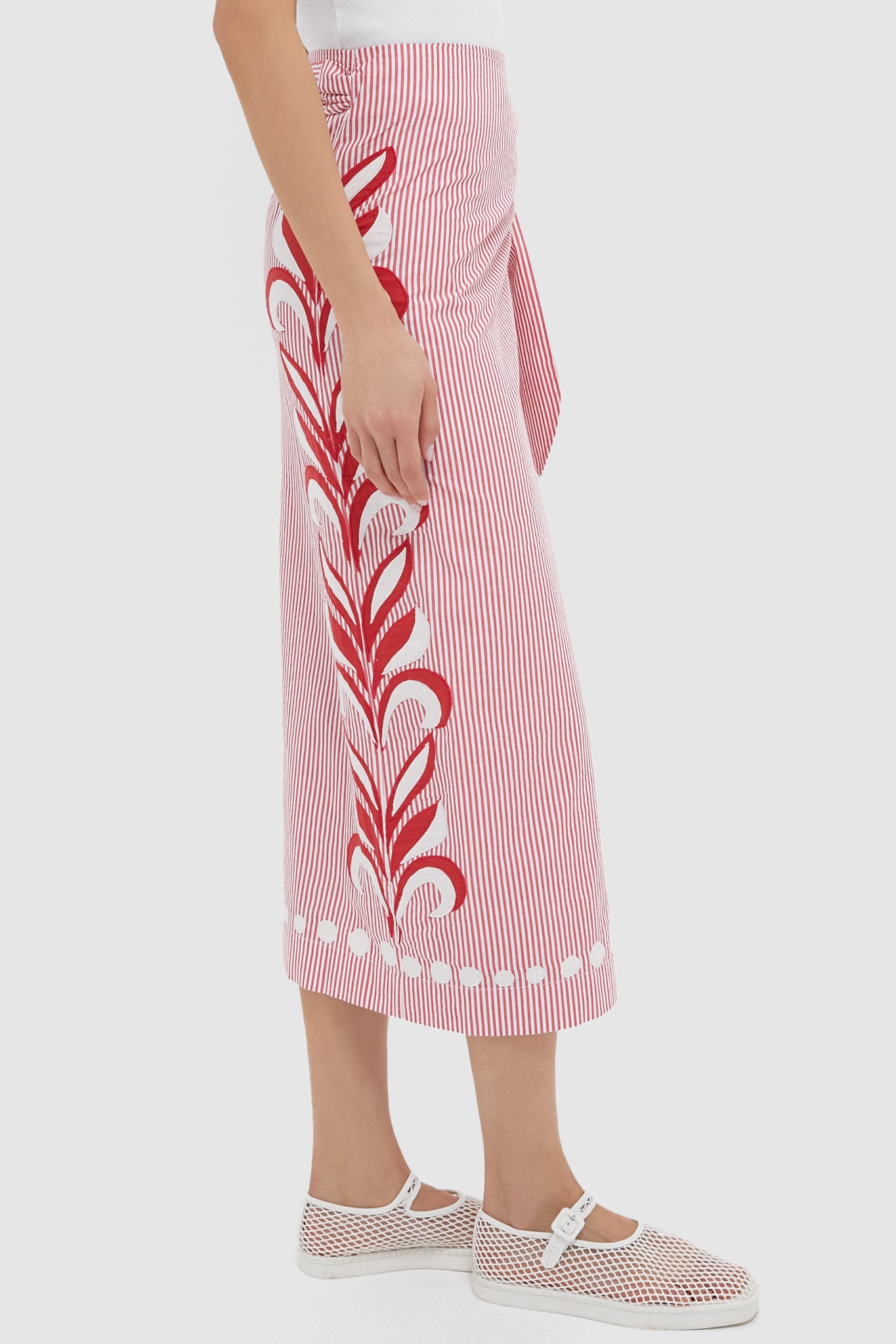 Red Stripe Loren Skirt