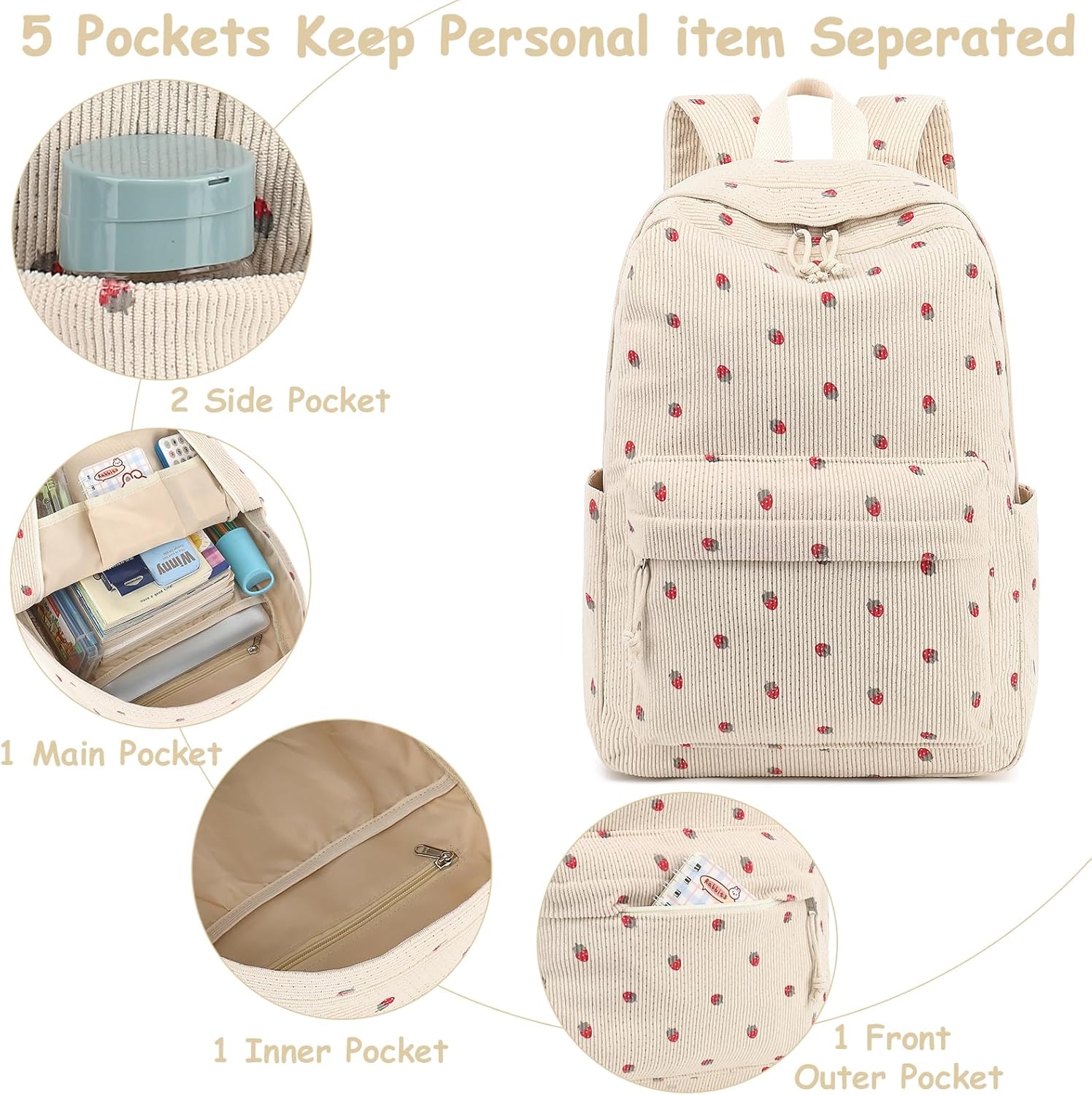 Bluboon School Backpack Teens Girls Boys Kids School Book Bags with Lunch Box Pencil Bag